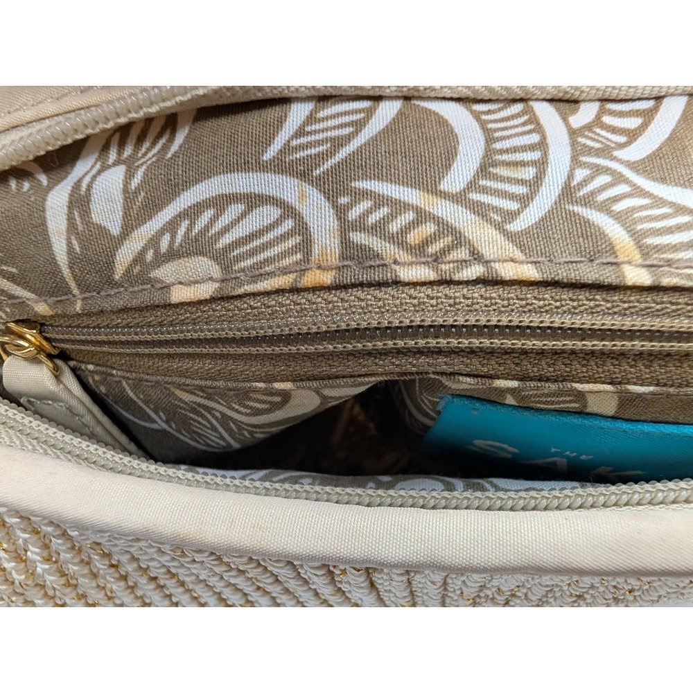 The Sak Shoulder Bag Cream Gold Metallic Crochet Woven Boho - Medium - Picture 14 of 15